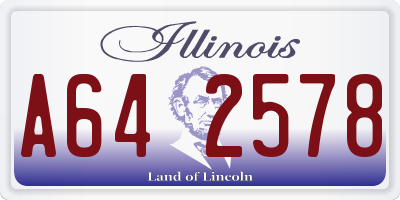 IL license plate A642578