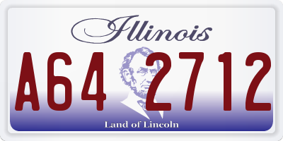 IL license plate A642712