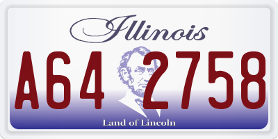 IL license plate A642758