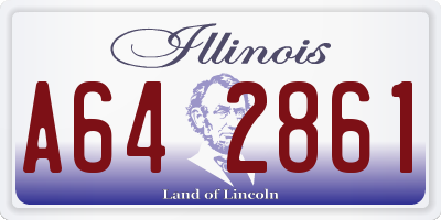 IL license plate A642861