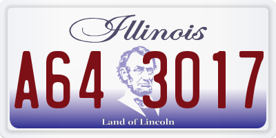 IL license plate A643017
