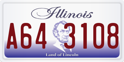 IL license plate A643108