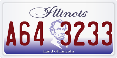 IL license plate A643233
