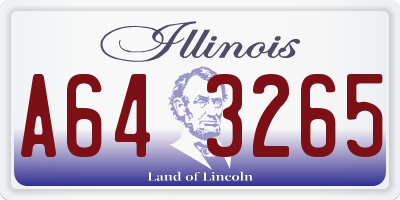 IL license plate A643265