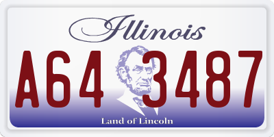 IL license plate A643487