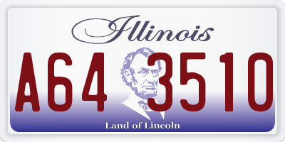IL license plate A643510