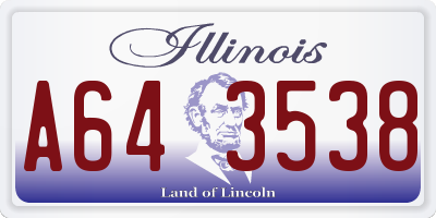 IL license plate A643538