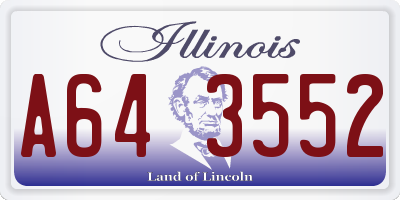 IL license plate A643552