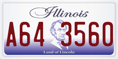 IL license plate A643560