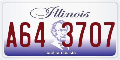 IL license plate A643707