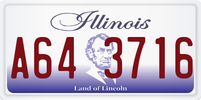 IL license plate A643716