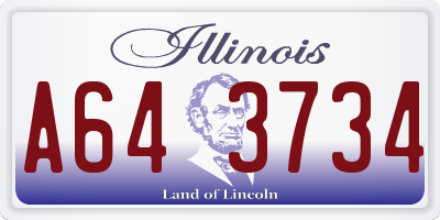IL license plate A643734