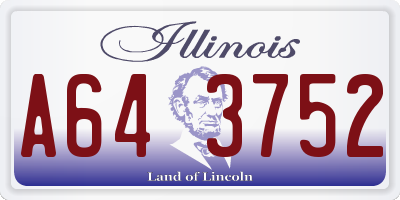 IL license plate A643752