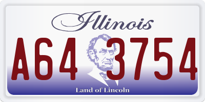 IL license plate A643754