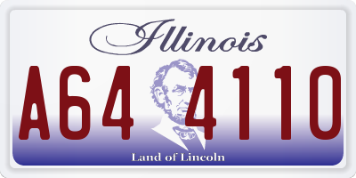 IL license plate A644110