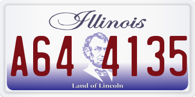 IL license plate A644135