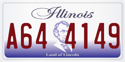 IL license plate A644149