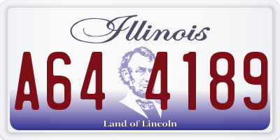 IL license plate A644189
