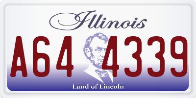 IL license plate A644339