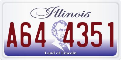 IL license plate A644351