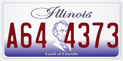 IL license plate A644373
