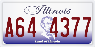 IL license plate A644377