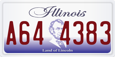 IL license plate A644383