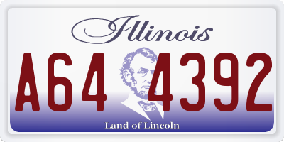 IL license plate A644392