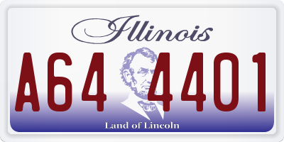IL license plate A644401