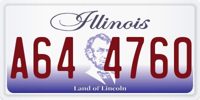 IL license plate A644760