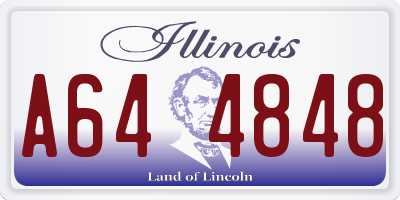 IL license plate A644848