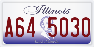 IL license plate A645030