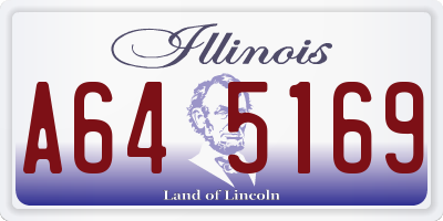 IL license plate A645169