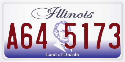 IL license plate A645173