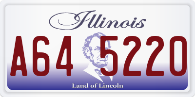 IL license plate A645220