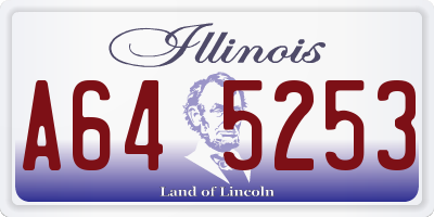 IL license plate A645253