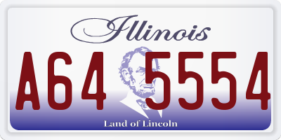IL license plate A645554