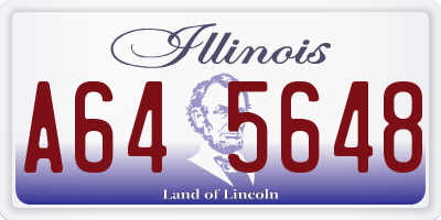 IL license plate A645648