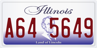 IL license plate A645649