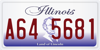 IL license plate A645681