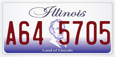 IL license plate A645705