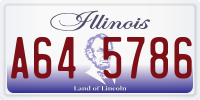 IL license plate A645786