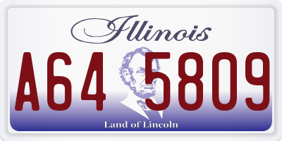 IL license plate A645809