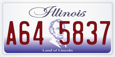 IL license plate A645837