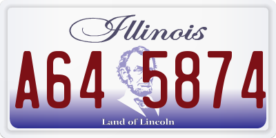 IL license plate A645874