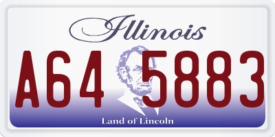 IL license plate A645883