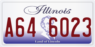 IL license plate A646023