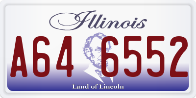 IL license plate A646552