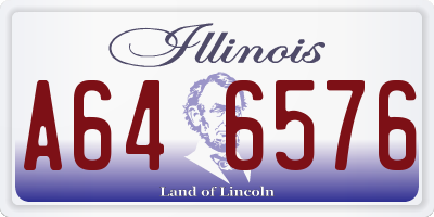 IL license plate A646576