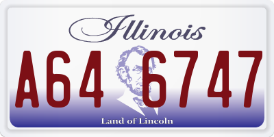 IL license plate A646747